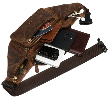 Saszetka skórzana PTN 2506-NSH Tan