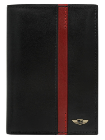 Men's leather wallet PTN N74-VTP BL-RED