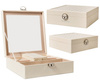 Plastic and leatherette jewelry box PTN SZK-03