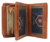 Women's wallet made of natural leather PTN WD2-VLCN Cognac