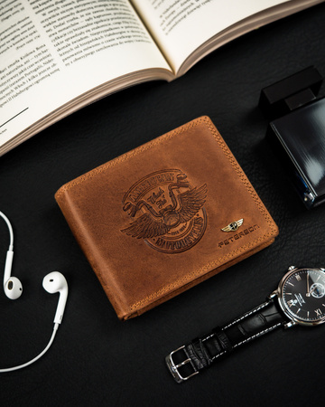 PETERSON PTN N992C-CHM-04 RFID leather wallet