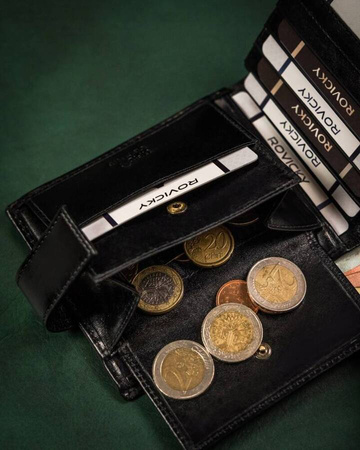 Portfel skórzany RFID ROVICKY 22321L-RVT Black