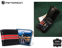PTN 304 MOTO1 Carbon Black+Red Leather Wallet