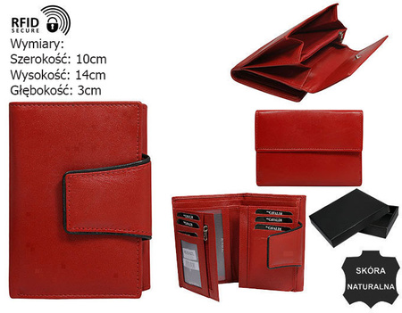 Portfel damski skórzany RD-03-GCL-NL RED