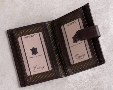 Portfel męski skórzany RFID PC-105L-BAR Brown