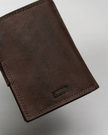 Men’s Gift Set: Nubuck Leather Wallet and Keychain PETERSON PTN SET-M-N4L-CHM