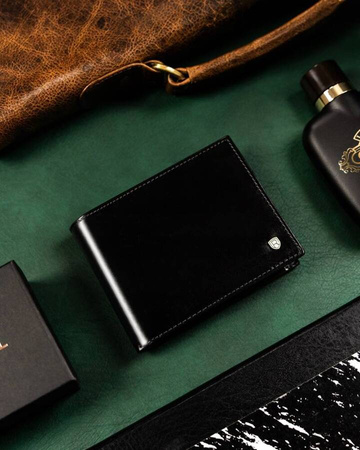 ROVICKY 22319-VT-RVT Black RFID leather wallet