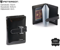 Skórzane etu na dokumenty PTN BP-BC-102 Black