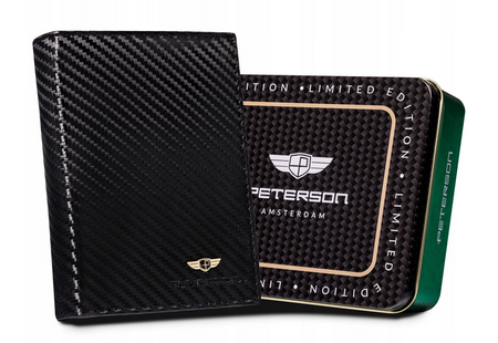 PETERSON PTN 324-CA-6617 BLAC RFID leather wallet