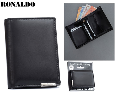 Portfel męski skórzany RM-04-BCF-BP BLACK
