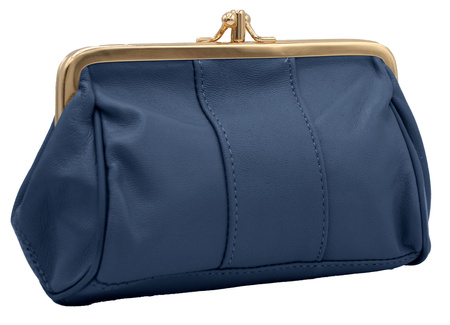 Portmonetka skórzana K09 D.Blue