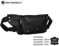 Nerka skórzana PETERSON PTN 1 BLACK