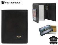 Men's leather wallet PTN N575-VT BLACK