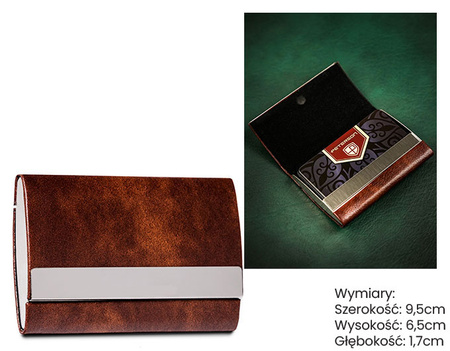 Etui ze skóry eko M6106 Brown