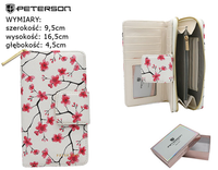 Portfel damski PU PTN 76116-F8 Beige flower 02