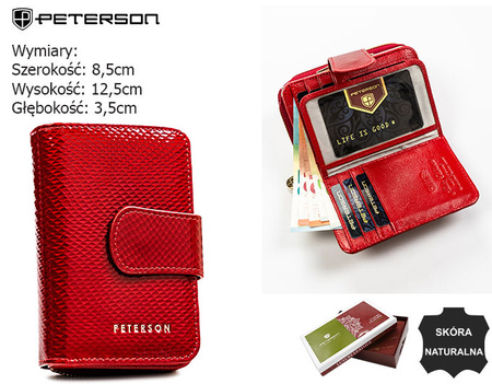 Portfel damski skórzany PTN 425214-DSL Red