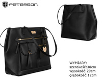 Torba z eko skóry PTN TOR-ALE-4 Black