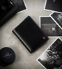 Men's leather wallet N4-RVT-6887 Black+Navy