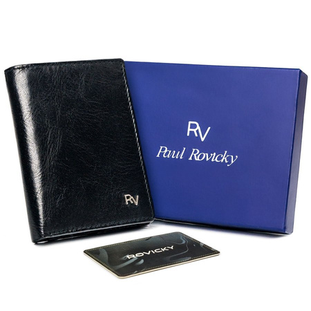 Portfel skórzany RFID ROVICKY RV-7680056-9 Black