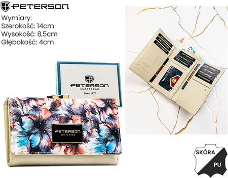 Portfel skóra + PU PTN PX23-PF2 Blue