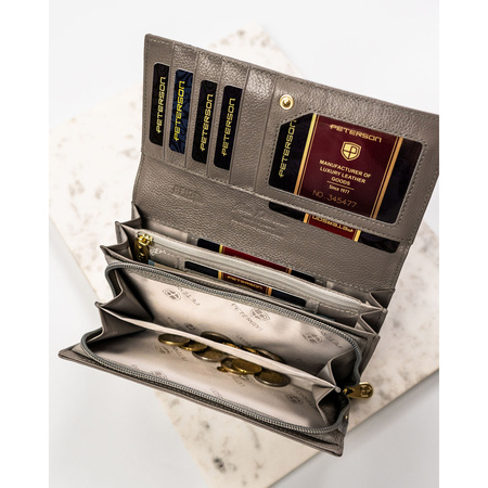 Portfel damski skórzany PTN 42106-BF Silver