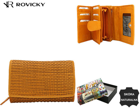 Portfel skórzany R-615-DDW Camel