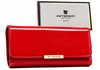 Portfel ze skóry eko RFID PETERSON  PTN 006-LAK Red+Black