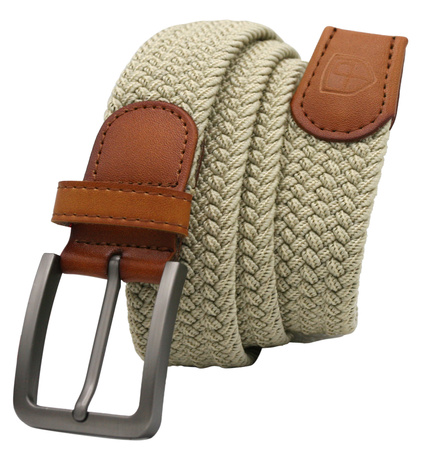 Pasek parciany z elementami skórzanymi PTN PAR-S-115 BE-CA 