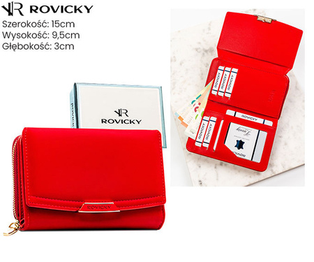 Portfel damski skórzany PTN 76112-BFBC Red