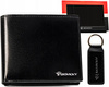 Gift set: large men's wallet made of genuine leather and a stylish keychain ROVICKY R-SET-M-N992-KCS
