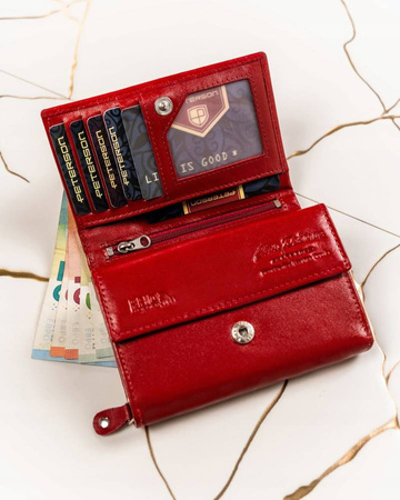 Gift set: leather wallet and key ring PETERSON PTN SET-D-02-KCS