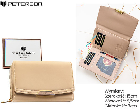 Portfel damski eko PTN 001-THU Beige