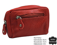 Skórzane etui na klucze KC-03-CS Red