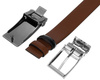 Gift Set: Reversible Men's Leather Belt + 2 Buckle PTN KL-B003 Peterson