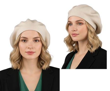 Beret damski BER-A10 Beige