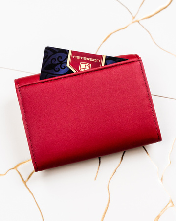 Portfel damski skóra naturalna+PU PTN PS445-HNL Red