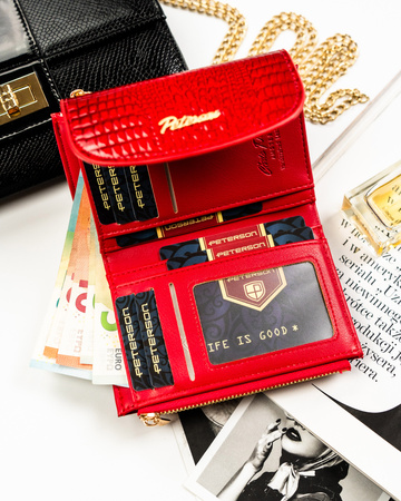 Portfel damski skórzany PTN 76112-BFBC Red