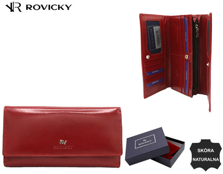 Portfel damski skórzany RV-1680155-9-BCA Red