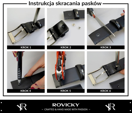 Dwuczęściowy zestaw prezentowy męski: pasek i portfel ze skóry ekologicznej Rovicky PU R-N004-120-PU03 BLACK