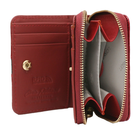 Women's wallet patent Saffiano leather PTN PH33-1-SAF Red