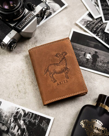 Portfel z nubukowej skóry naturalnej N4-CHM-ARIE Produkt bez rabatowy