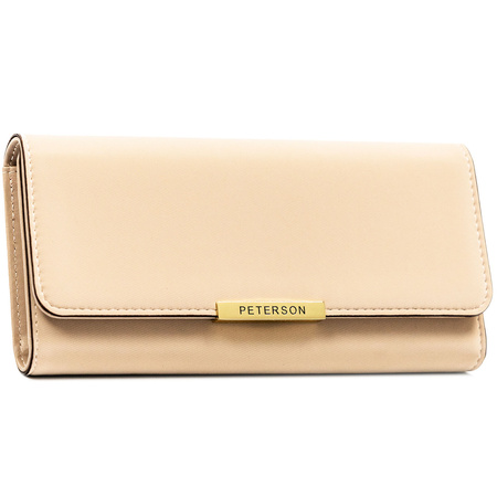Portfel damski ze skóry ekologicznej PTN 006-THU Beige