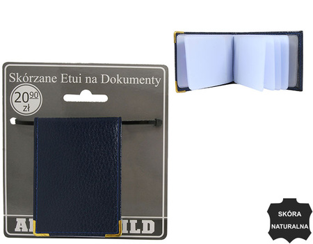 Skórzane etui na dokumetny 301-BL Blue