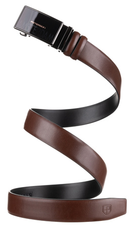 Pasek męski skórzany PTN A022-AB Brown