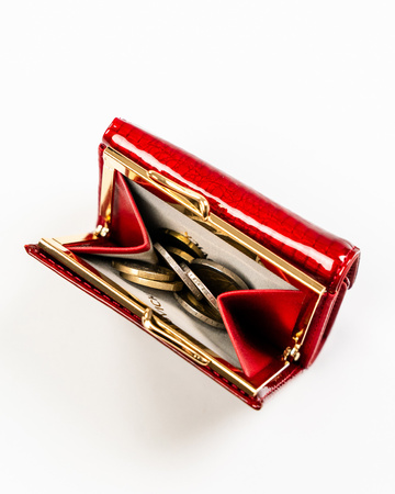 Portfel damski skórzany RH-32-1-RS Red