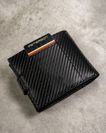 Wallet + Leather Keychain PTN PK5-N992L-6877 Black