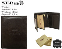 Men's leather wallet N0036-P-SCR D.Brown