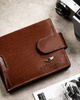 Three-Piece Gift Set: Men's Wallet, Cardholder and Keychain by Peterson PTN SET3-N79L-VT Brown