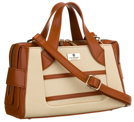 Torebka damska PTN FORSYCJA Ecru-Brown
