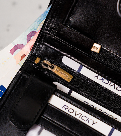 Men's Leather Wallet N575L-RVTP-3081 Black-Red